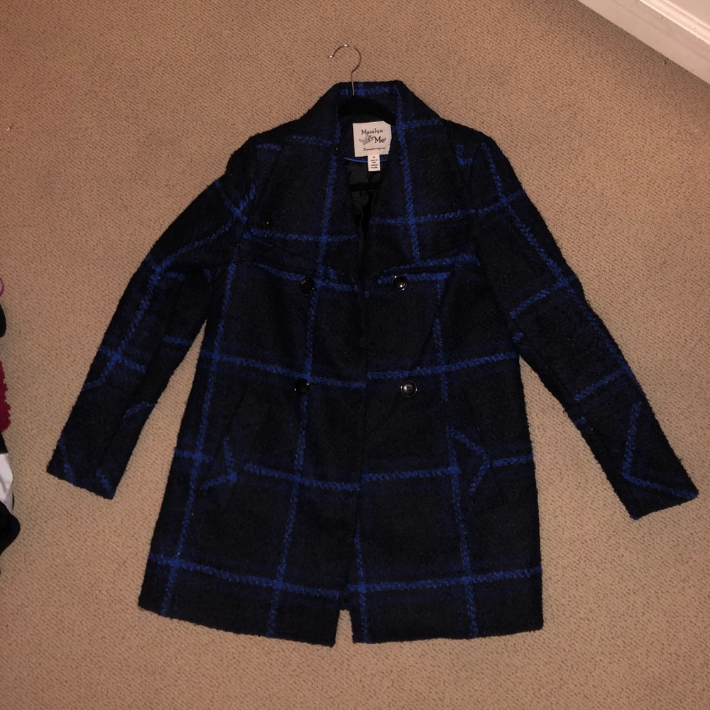 Women’s Maralyn & Me Black/Blue Trench Coat